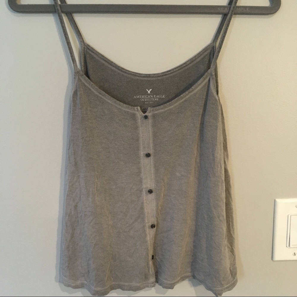 American Eagle gray cropped tank
